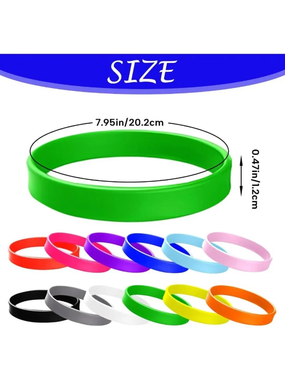 Vibrant Silicone Wristbands - 120 Blank Rubber Bracelets for Teens & Adults